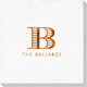 Striped Initial Deville Napkins Image 1 of 2